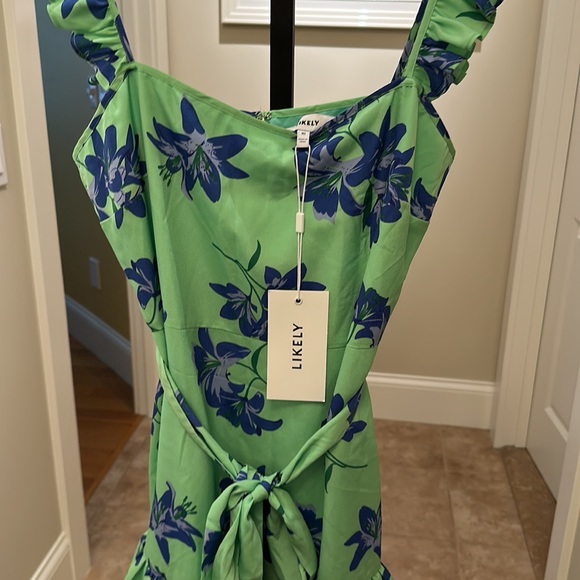 Likely Mini Charlotte Dress In Green Petal. NWT. Size 10 - Picture 10 of 13